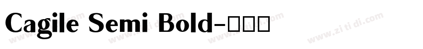 Cagile Semi Bold字体转换